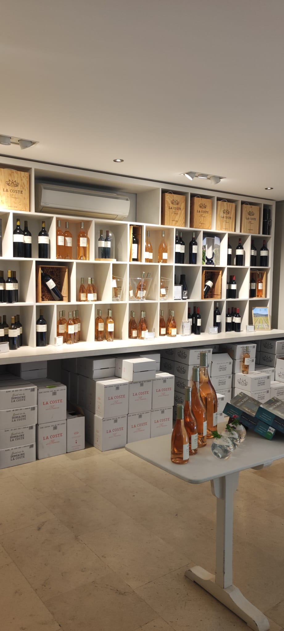 Château La Coste wine cellar and tasting room