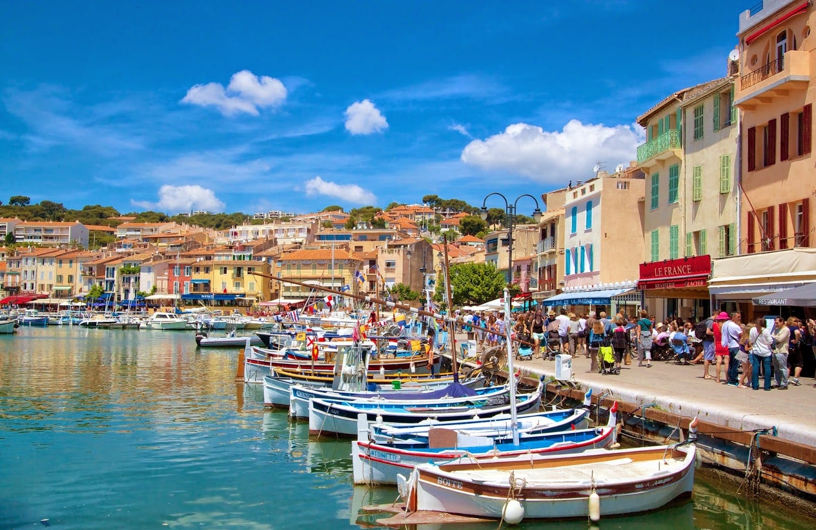 Cassis harbor with boats
